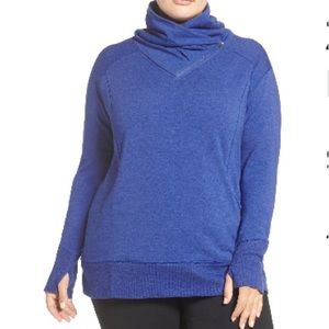 Zella Frosty Asymmetrical Zip Pullover